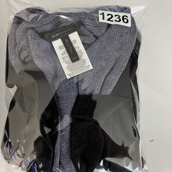 BCBGMAXAZRIA Womens XS/S Blue Black Artsy Waterfall Cardigan 70% Silk Soft Girl - Picture 15 of 15